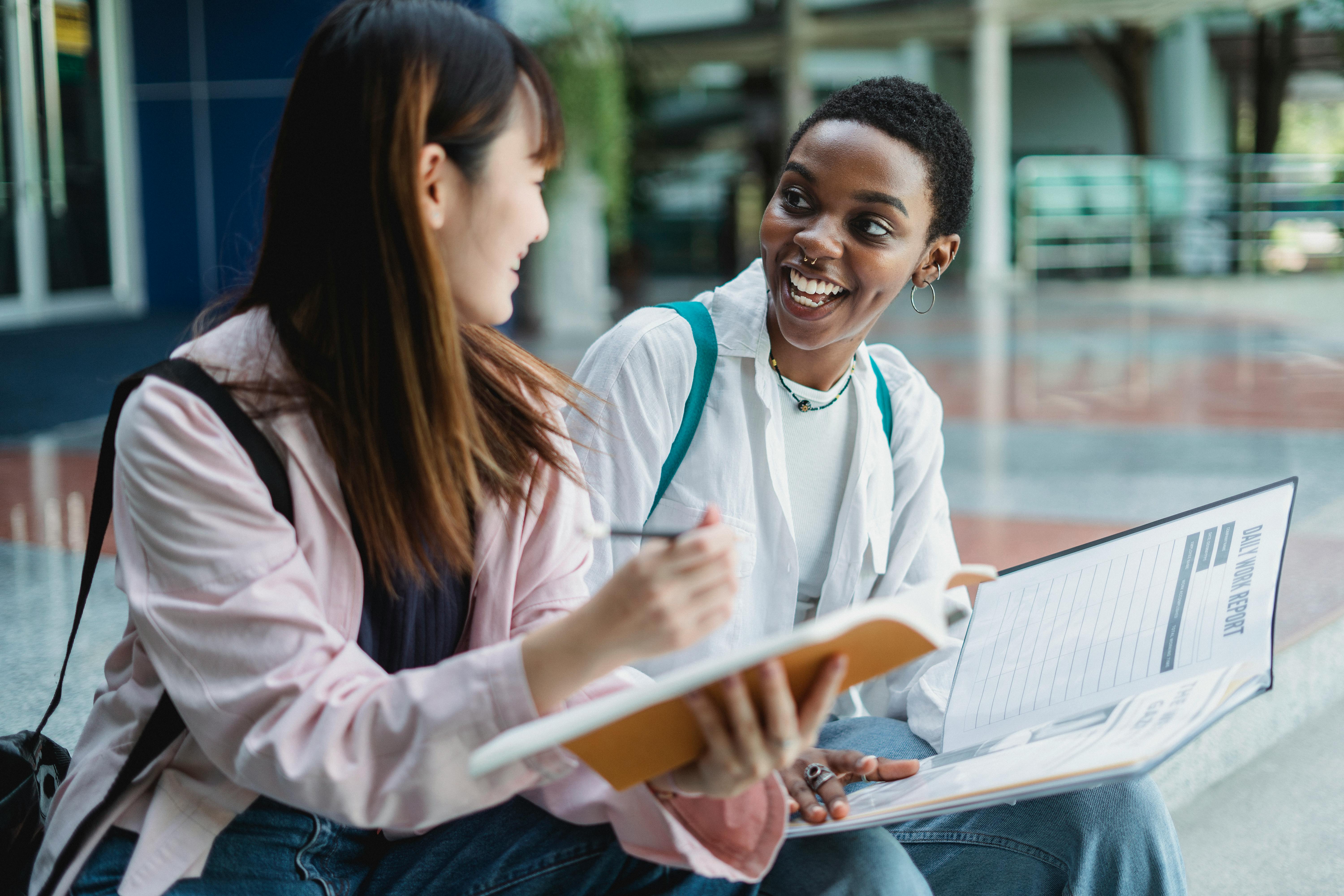 Young women participating in STEM activities