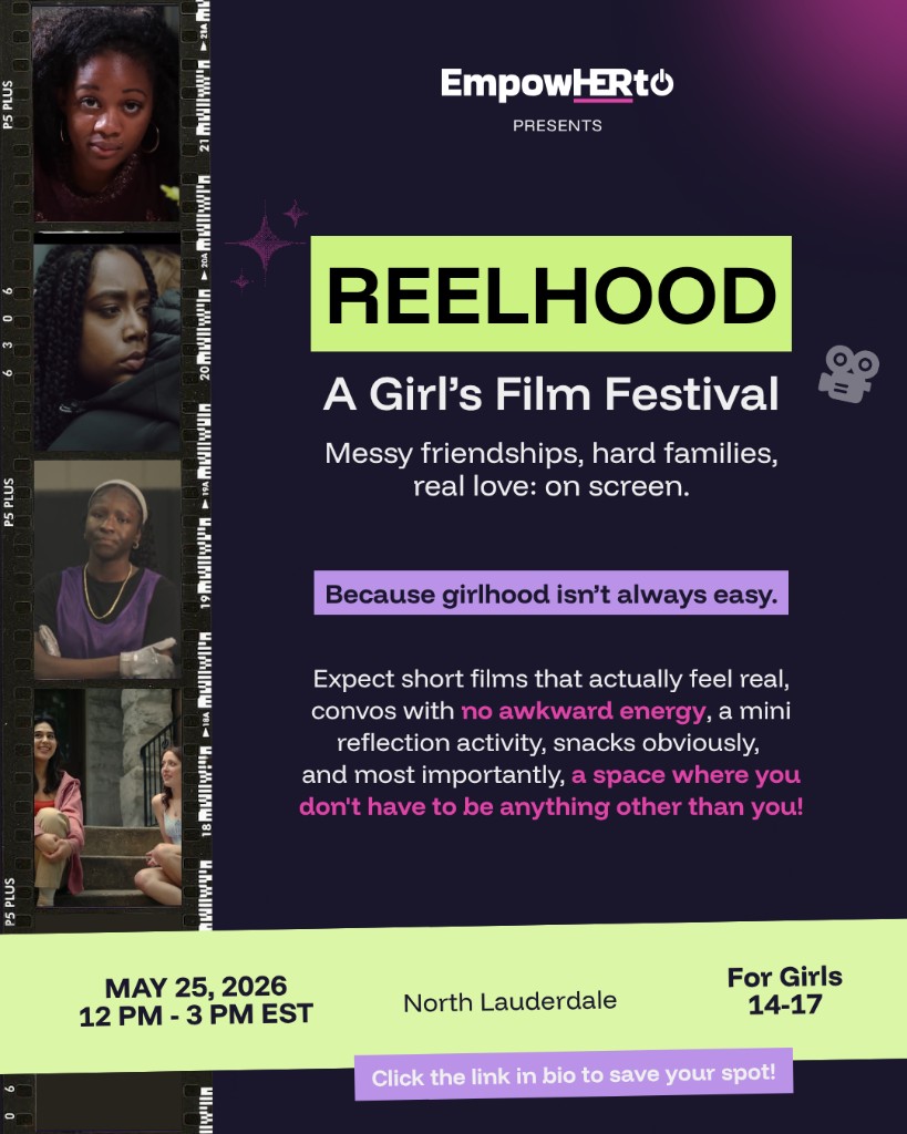 REELHOOD: A Girl's Film Festival Fort Lauderdale event flyer