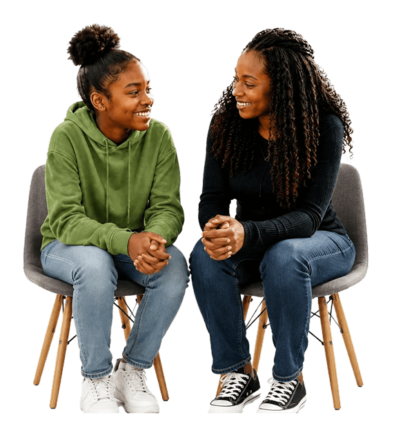 Young woman receiving guidance from a mentor