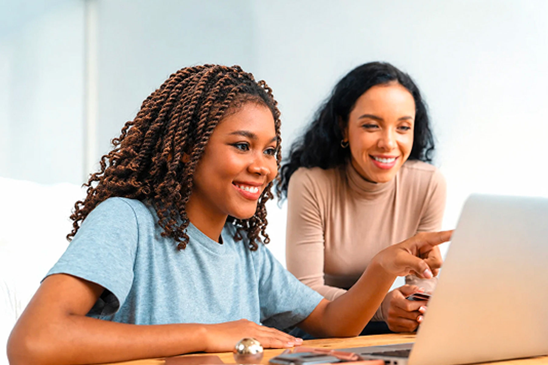 Young woman working in a creative space